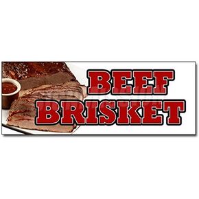 12" Beef Brisket Decal Sticker Slow Cooked bar b que Texas Smoked Sandwich