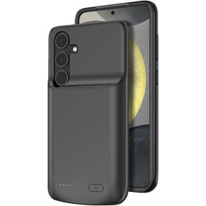 Battery Case for Samsung Galaxy S24 Ultra 5g,5000mAh Slim Portable Protective Extended Battery Charger Charging Cover Power Bank Black