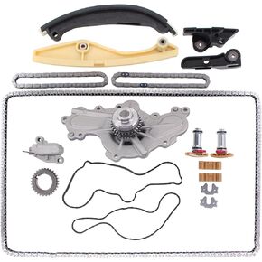 ApplianPar Water Pump and Engine Timing Chain Kit for Ford Edge Explorer Taurus for Lincoln MKS MKX 3.5 3.7L 2013-2017