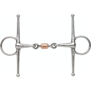 Shires FULL CHEEK SNAFFLE with COPPER PEANUT (5")