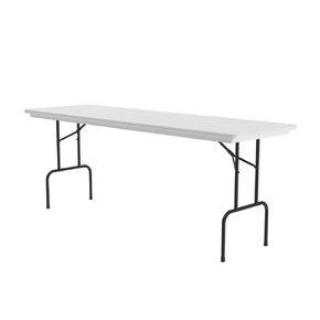 Correll 30"x96"High Commercial Folding Table, 36" Counter Height, Gray Granite Light Weight, Waterproof, Virtually Indestructible Blow Molded Plastic Top, Steel Ladder Frame, Made in The USA