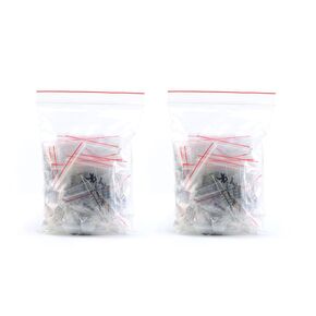 300pcs 2W Carbon Film Resistor Kit - 5% Tolerance, Assorted Resistors Values for DIY Electronics & Circuit Design, 0.1Ω to 750Ω Variety Pack