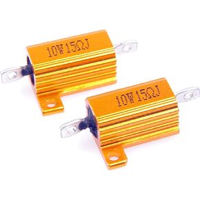 LM YN 10 Watt 15 Ohm 5% Wirewound Resistor Electronic Aluminium Shell Resistor Gold (Pack of 2)