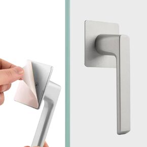 BaiNong 1Pair Self-Adhesive room door Handles Cabinet Drawer Knobs No Punch (Aluminum)For Barn Door Pocket Door Window Shower Sliding Garage Door Glass Door Pulls Single Sided Non-Rotating Gold/Paste