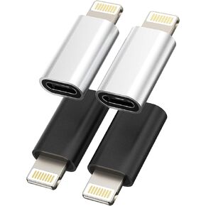 zoyuzan 4Pack,Compatible with Lightning Male to USB C Female Adapter Type c Power Charger Plug Charging Cable Connector Compatible for iPhone 12 11Pro Max Mini X/XR/XS/SE/8/7/6Plus for Ipad Air Cord