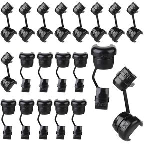 20PCS Electric Cable Protection Cord Buckle Black Wire Cover Round Nylon Cable Strain Relief Bushing Wire Strain Relief Bush Cord Grommet 6N-4 4N-4