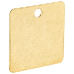 Brady 23212 1-1/2" Diameter B-907 Brass Square Blank Brass Valve Tags (Pack Of 25)