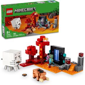 LEGO Minecraft The Nether Portal Ambush Adventure Set, Building Toy for Kids with Minecraft Action Figures and Battle Scenes, Minecraft Toy for Boys, Girls and Gamers Ages 8 and Up, 21255
