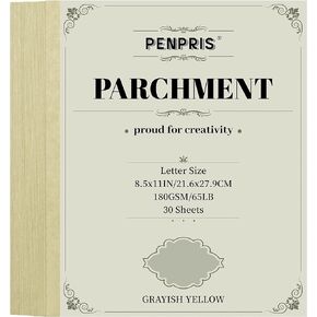 Parchment Paper - 8.5" x 11" Letter Size Parchment Card Stock 65lb Heavyweight Paper Thick Vintage Paper PAP04 (8.5x11inch/70Sheets, 10 Mixed Colors) PAP04MX