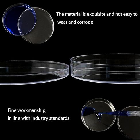 Sterile Petri Dish DGZZI 10PCS 90x15mm Sterile Thick Plastic Petri Dishes with Lid for Lab Science Experiment, Clear Petri Dish in Saudi Arabia