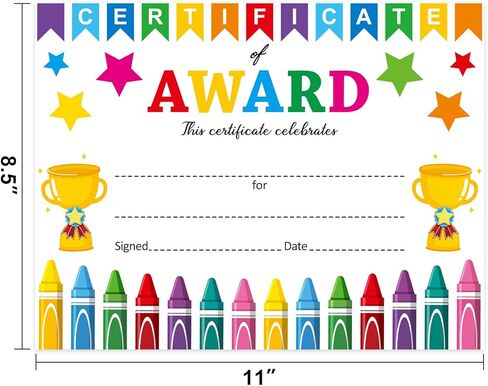 Pack of 32 Certificate of Award for Teachers Student of The Month Certificates Printable 8.5 x 11 Inches in Saudi Arabia