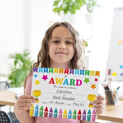 Pack of 32 Certificate of Award for Teachers Student of The Month Certificates Printable 8.5 x 11 Inches in Saudi Arabia