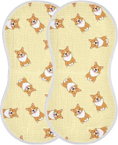 Bernese Mountain Dog Muslin Burp Cloths for Baby 2 Pack 100% Cotton Baby Washcloths Bibs for Boy Girl in Saudi Arabia