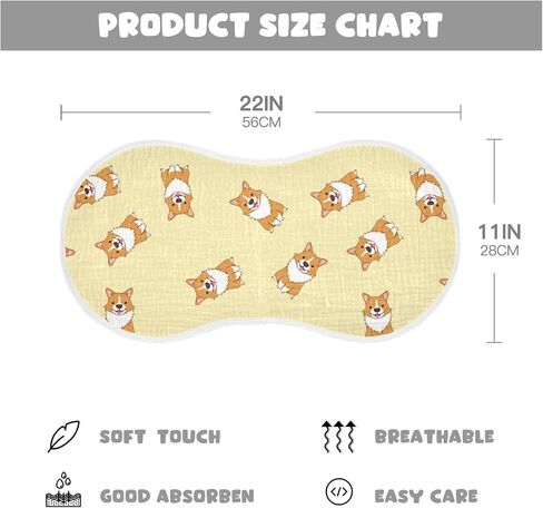 Bernese Mountain Dog Muslin Burp Cloths for Baby 2 Pack 100% Cotton Baby Washcloths Bibs for Boy Girl in Saudi Arabia