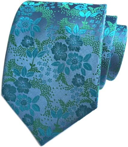 Tie Set for Mens Cravat Luxury Floral Pattern Wedding Necktie with Pocket Square Set in Saudi Arabia
