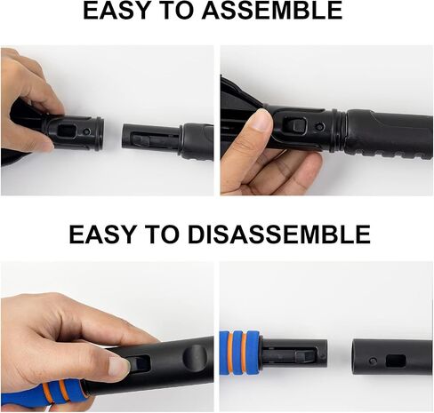 OuMuaMua Ice Scraper with Brush for Car Windshield - 32" Blue Extendable Snow Brush with Foam Grip for Cars SUVs Trucks Winter Accessories in Saudi Arabia