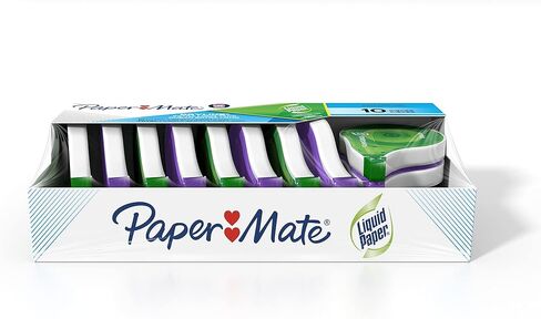 Paper Mate Liquid Paper DryLine، شريط طويل جدًا، ألوان متنوعة، 10 قطع in Kuwait