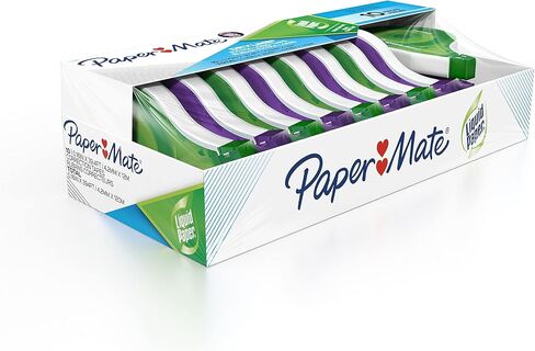 Paper Mate Liquid Paper DryLine، شريط طويل جدًا، ألوان متنوعة، 10 قطع in Kuwait