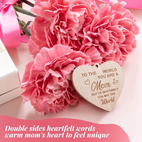 Egofine Gifts for Mom Mothers Day Picture Frames, Mom Picture Frame with Warm Heart Pendant, Mother's Day Gifts from Daughter/Son for New Mom Mother-In-Law, Double Sided Rotating Frame for 4x6 Photo in Saudi Arabia