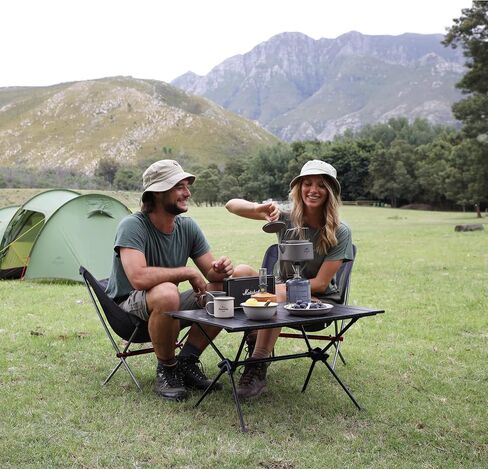Naturehike FT11 Ultralight Camping Table, Height Adjustable Aluminum Roll Up Table with Carry Bag, Portable Backpacking Camp Table for Hiking Picnic Fishing Beach in Saudi Arabia