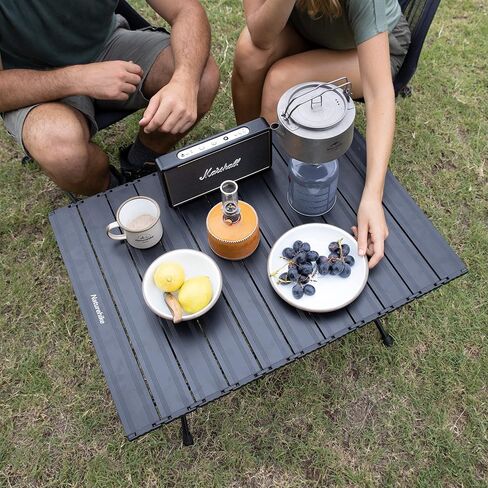 Naturehike FT11 Ultralight Camping Table, Height Adjustable Aluminum Roll Up Table with Carry Bag, Portable Backpacking Camp Table for Hiking Picnic Fishing Beach in Saudi Arabia