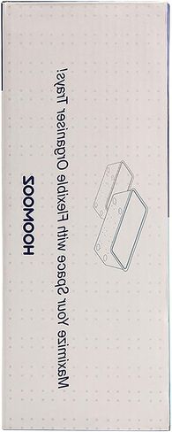 HOOMOOZ 24 PCS Plastic Clear Drawer Organizers Set, Non-Slip Storage Containers, Bathroom and Vanity Organizer Trays, Drawer Divider for Makeup Jewelries Office Bathroom and Kitchen Utensils in Saudi Arabia