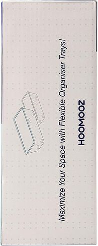 HOOMOOZ 24 PCS Plastic Clear Drawer Organizers Set, Non-Slip Storage Containers, Bathroom and Vanity Organizer Trays, Drawer Divider for Makeup Jewelries Office Bathroom and Kitchen Utensils in Saudi Arabia