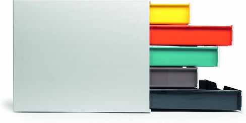 منظم أدراج سطح المكتب المتين (مزيج من 10 أقسام مع ملصقات قابلة للإزالة) 11 بوصة عرض × 14 بوصة عمق × 11.375 بوصة ارتفاع، أبيض ومتعدد الألوان (763027) in Kuwait