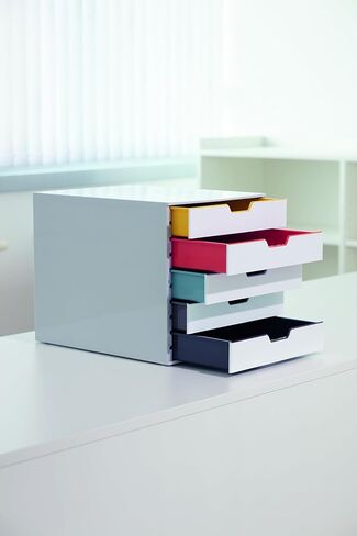 منظم أدراج سطح المكتب المتين (مزيج من 10 أقسام مع ملصقات قابلة للإزالة) 11 بوصة عرض × 14 بوصة عمق × 11.375 بوصة ارتفاع، أبيض ومتعدد الألوان (763027) in Kuwait