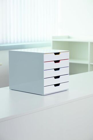 منظم أدراج سطح المكتب المتين (مزيج من 10 أقسام مع ملصقات قابلة للإزالة) 11 بوصة عرض × 14 بوصة عمق × 11.375 بوصة ارتفاع، أبيض ومتعدد الألوان (763027) in Kuwait