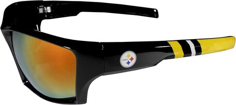 مجموعة نظارة شمسية وحقيبة من Siskiyou Sports NFL Pittsburgh Steelers للجنسين، ألوان الفريق، مقاس واحد (FESG160EB-R) in Saudi Arabia