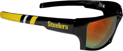 مجموعة نظارة شمسية وحقيبة من Siskiyou Sports NFL Pittsburgh Steelers للجنسين، ألوان الفريق، مقاس واحد (FESG160EB-R) in Saudi Arabia