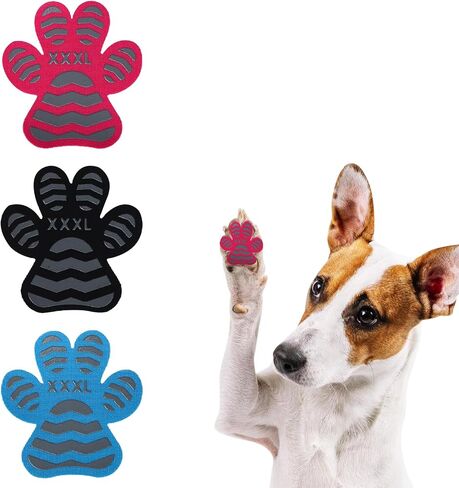 Dog Paw Protector Anti Slip Dog Paw Pads for Hot Pavement Toe Grips for Senior Dogs Whole Paws Pads for Dogs Traction Dog Boots & paw Protectors Stickers for Dogs feet Black S24Pcs in Saudi Arabia