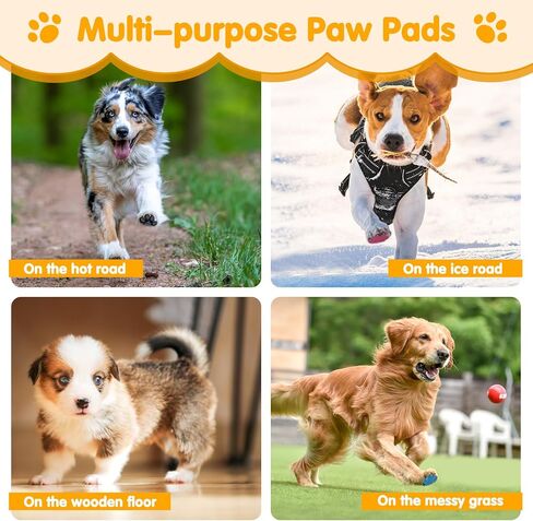Dog Paw Protector Anti Slip Dog Paw Pads for Hot Pavement Toe Grips for Senior Dogs Whole Paws Pads for Dogs Traction Dog Boots & paw Protectors Stickers for Dogs feet Black S24Pcs in Saudi Arabia