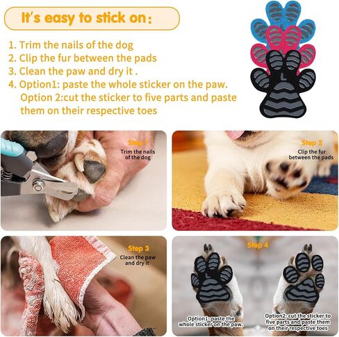 Dog Paw Protector Anti Slip Dog Paw Pads for Hot Pavement Toe Grips for Senior Dogs Whole Paws Pads for Dogs Traction Dog Boots & paw Protectors Stickers for Dogs feet Black S24Pcs in Saudi Arabia