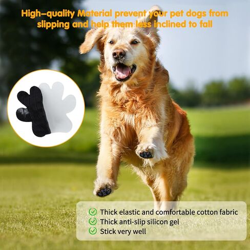Dog Paw Protector Anti Slip Dog Paw Pads for Hot Pavement Toe Grips for Senior Dogs Whole Paws Pads for Dogs Traction Dog Boots & paw Protectors Stickers for Dogs feet Black S24Pcs in Saudi Arabia