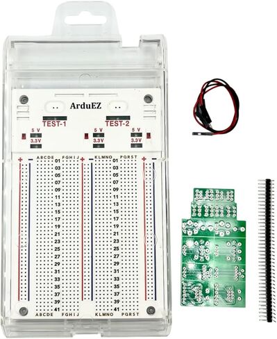 ArduEZtw Dual Power + Dual 5-State Microcomputer Logic Probe Kit.820 (5x41x4) x2 فتحات لوحة جانبية، لوحة توصيل طاقة 3.3 فولت/5 فولت. مجموعة لوحة توصيل تعمل بالطاقة الإلكترونية. in Kuwait