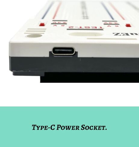 ArduEZtw Dual Power + Dual 5-State Microcomputer Logic Probe Kit.820 (5x41x4) x2 فتحات لوحة جانبية، لوحة توصيل طاقة 3.3 فولت/5 فولت. مجموعة لوحة توصيل تعمل بالطاقة الإلكترونية. in Kuwait