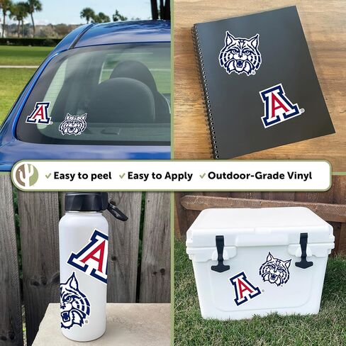 Desert Cactus University of Arizona Wildcats UA Sticker Vinyl Decal Laptop Water Bottle Car Scrapbook (4 Inch Set V1) in Saudi Arabia
