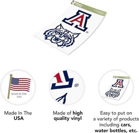 Desert Cactus University of Arizona Wildcats UA Sticker Vinyl Decal Laptop Water Bottle Car Scrapbook (4 Inch Set V1) in Saudi Arabia