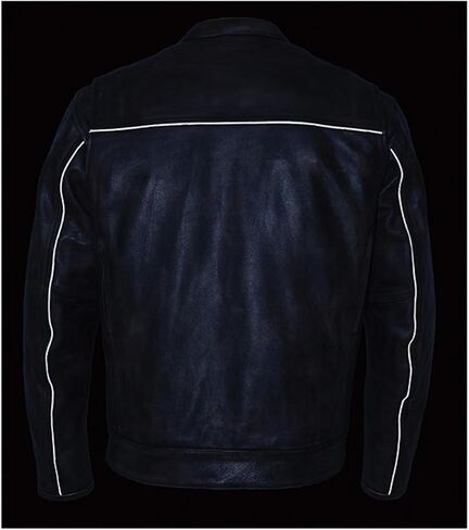 Milwaukee Leather MLM1506 Men's 'Cool-Tec' Black Real Leather Scooter Style Motorcycle Jacket with Utility Pockets in Saudi Arabia