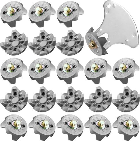 Vinsatin 51 قطعة من مسامير أحذية الجولف البديلة مجموعة 50 مرابط أحذية الجولف مع 1 مرابط جولف سوداء مفتاح ربط معدني بقطر 6 مم مرابط جولف بديلة لأحذية الكريكيت لاعب الجولف عاشق الجولف in Kuwait