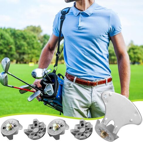 Vinsatin 51 قطعة من مسامير أحذية الجولف البديلة مجموعة 50 مرابط أحذية الجولف مع 1 مرابط جولف سوداء مفتاح ربط معدني بقطر 6 مم مرابط جولف بديلة لأحذية الكريكيت لاعب الجولف عاشق الجولف in Kuwait