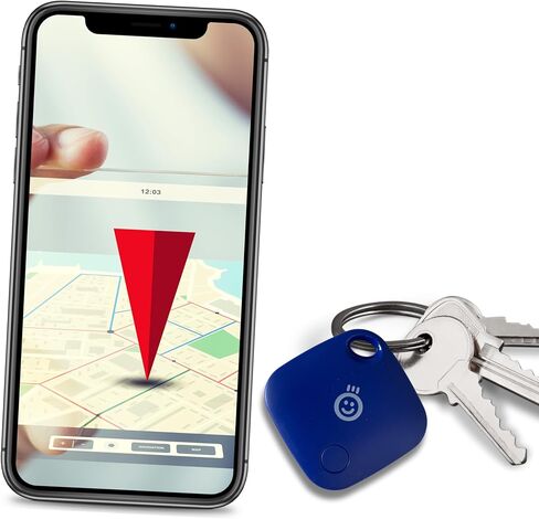 Lost and Found - 4-Pack Smart Locator Tag, Item Finder for Keys, Wallet, Luggage, Pets, Compatible with Apple 'Find My' App (Black/Blue/Red/Silver) in Saudi Arabia