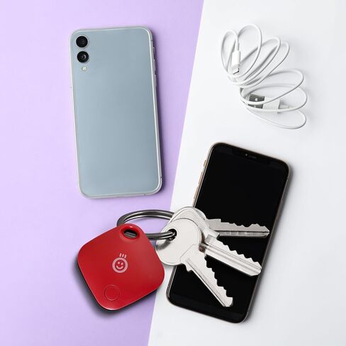 Lost and Found - 4-Pack Smart Locator Tag, Item Finder for Keys, Wallet, Luggage, Pets, Compatible with Apple 'Find My' App (Black/Blue/Red/Silver) in Saudi Arabia
