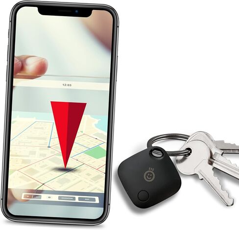 Lost and Found - 4-Pack Smart Locator Tag, Item Finder for Keys, Wallet, Luggage, Pets, Compatible with Apple 'Find My' App (Black/Blue/Red/Silver) in Saudi Arabia