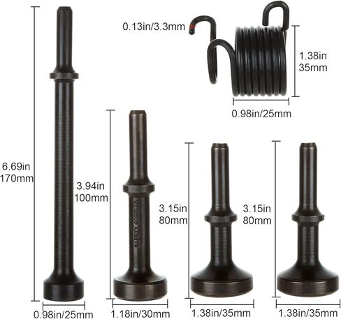 6 PCS Air Hammer Attachments, Air Chisel Bits Air Hammer Bit for 150/190/250 Air Hammer, Chipping Bits Set for Masonry Concrete Demolition in Kuwait