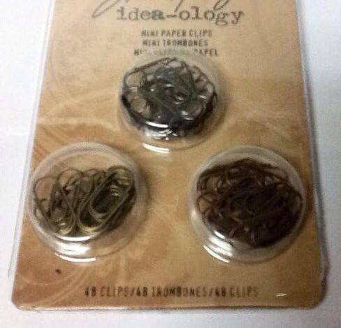 Idea-Ology Mini Paper Clips .625" 48/Pkg-Antique Nickel, Brass & Copper in Saudi Arabia