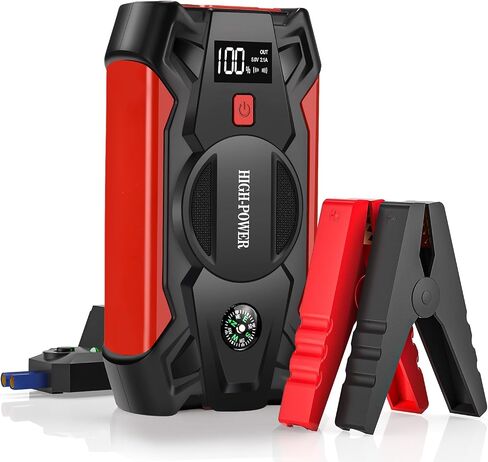 JAOPAE Car Jump Starter, 3000A Portable Car Battery Charger for Up to 8.5L Gas & 8.0L Diesel Engines, 12V 30000mAh Car Jump Box with 4 Modes Flashlight, Power Bank Function, Smart Jumper Cables in Saudi Arabia