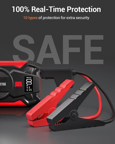 JAOPAE Car Jump Starter, 3000A Portable Car Battery Charger for Up to 8.5L Gas & 8.0L Diesel Engines, 12V 30000mAh Car Jump Box with 4 Modes Flashlight, Power Bank Function, Smart Jumper Cables in Saudi Arabia